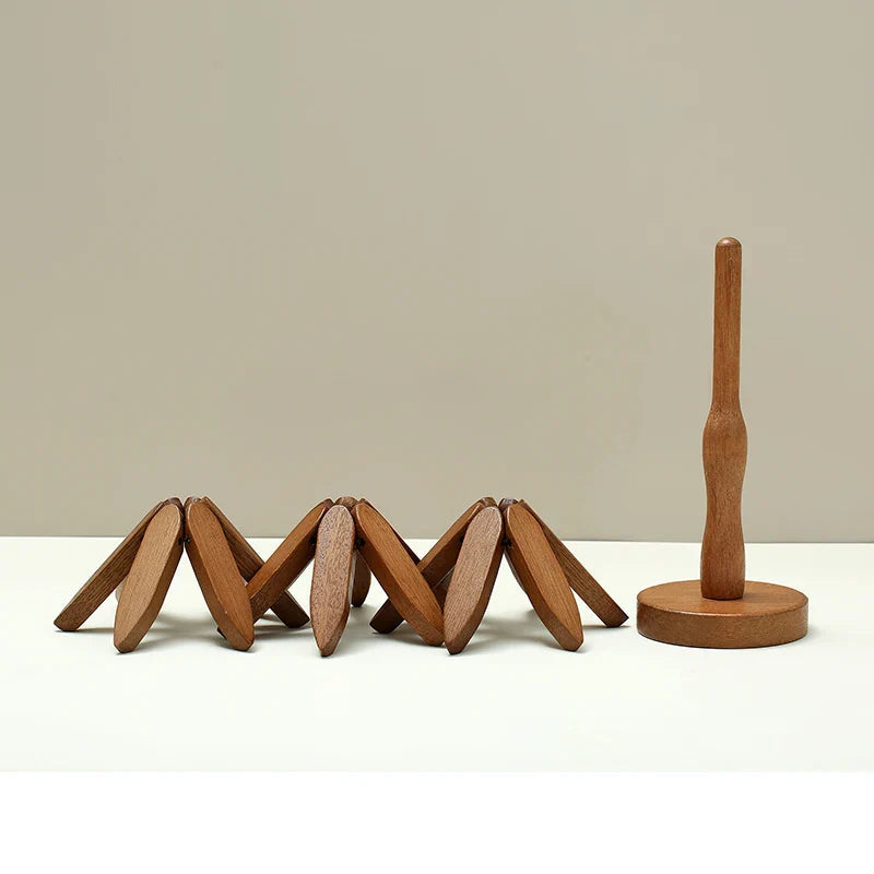 Wooden Tree Heat Resistant Coaster Set