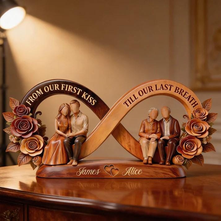 From Our First Kiss Till Our Last Breath - Personalized Custom Shaped Acrylic Plaque