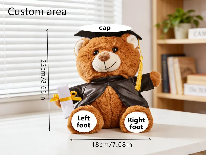 Personalized Graduation Teddy Bear – Custom Name Plush Toy