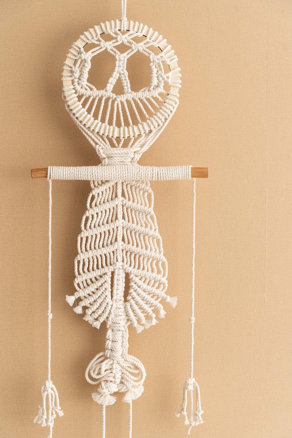 Skeleton Wall Hanging, Halloween Party Decor, Dark Academia Gift, Witchy Goth, Spooky Halloween, Macrame Handmade, Skeleton Halloween W94