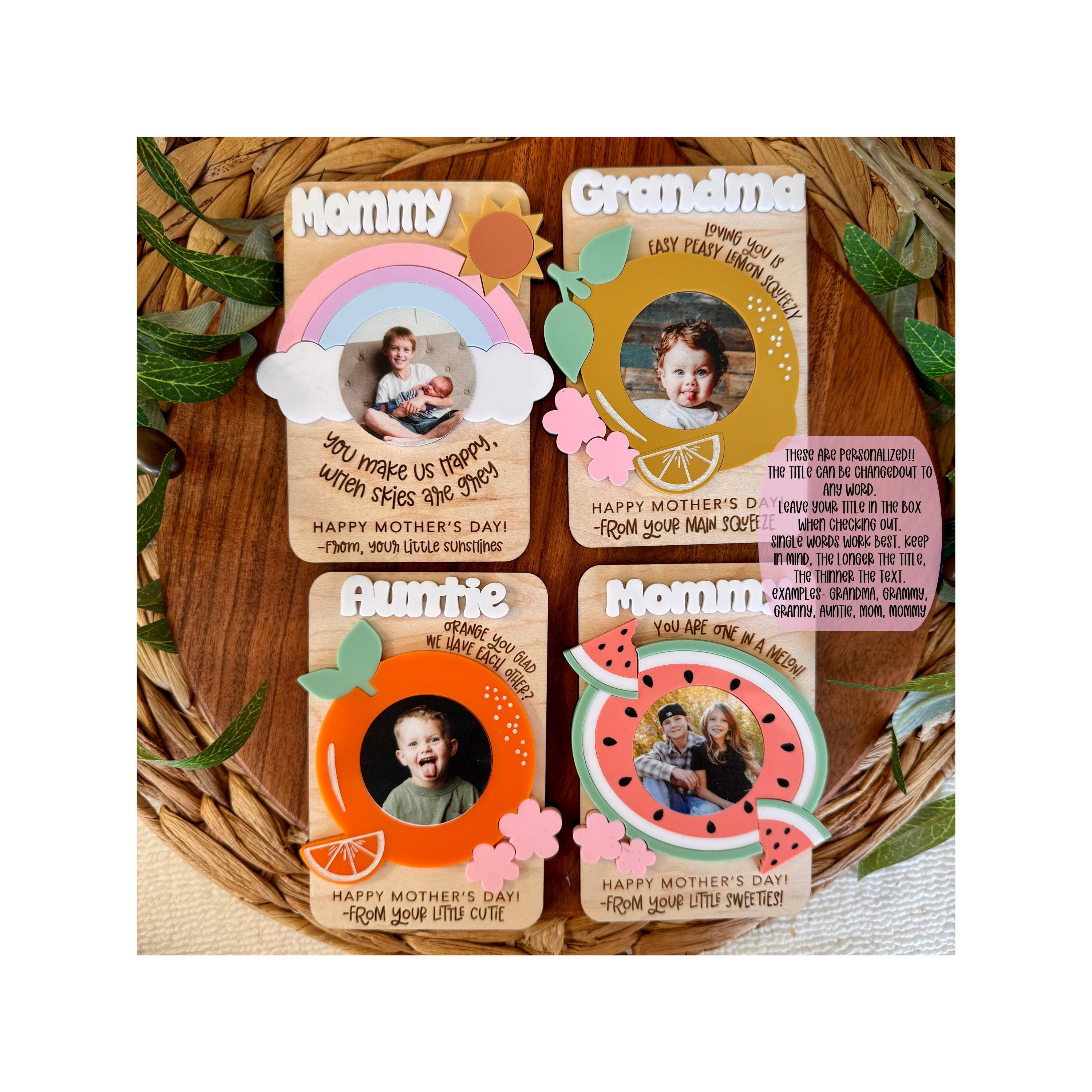 Mother's Day Fridge Photo Magnet | Fridge Magnet | Mother's Day Gift | Mom Gift | Gift for Grandma | Gift for Mom | Photo Frame