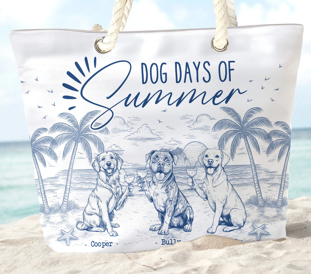 Dog Days Of Summer - Personalized Beach Bag