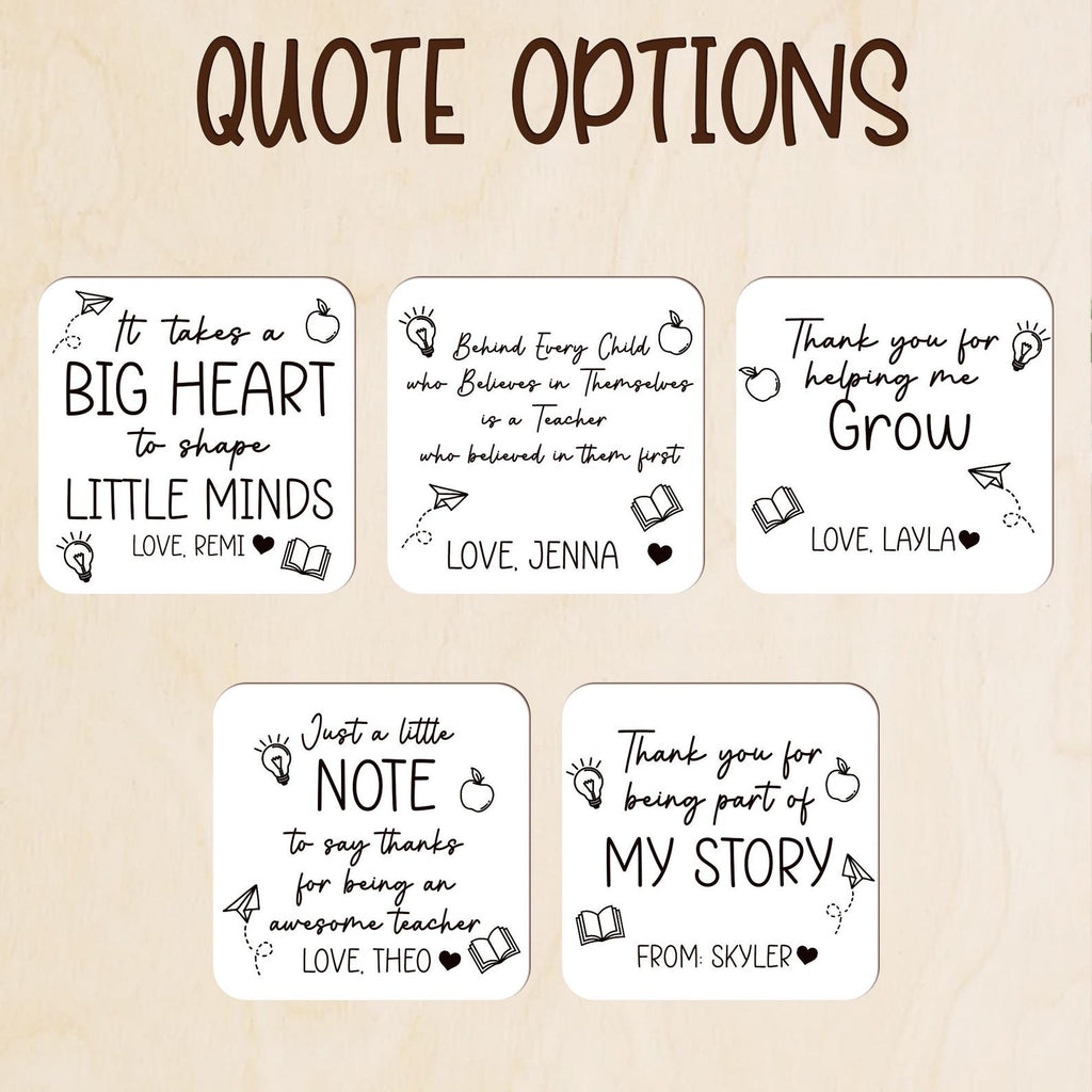 Sticky Note Pad Holder Gift, Personalized Note Pad Holder for your Teachers and Friends