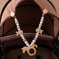 Handmade Gifts for Baby Boy and Girl, Stroller Chain, Baby Stroller Pendant, Pram Garland with Wooden Toy, Baby Shower Gifts, Newborn Gifts