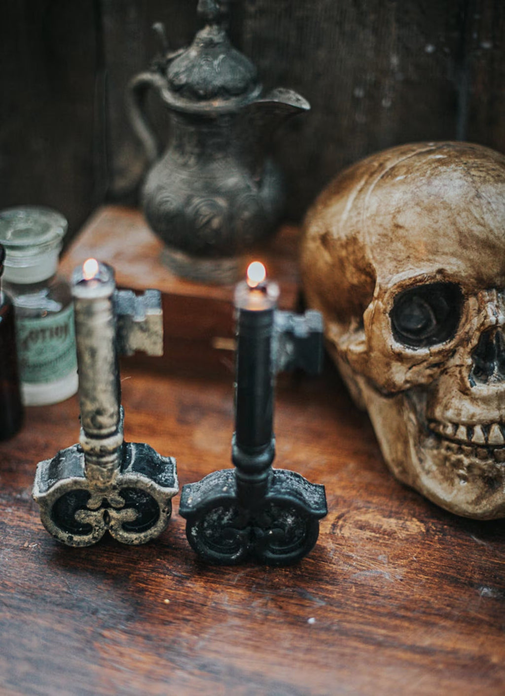 Candle big Key Victorian witch