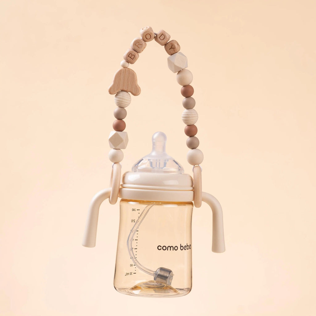 Custom Baby Bottle Leash, Baby Bottle Strap, Baby Tumbler Holder, Bottle Accessories, Personalized Baby Gift, Newborn Gift, Baby Shower Gift