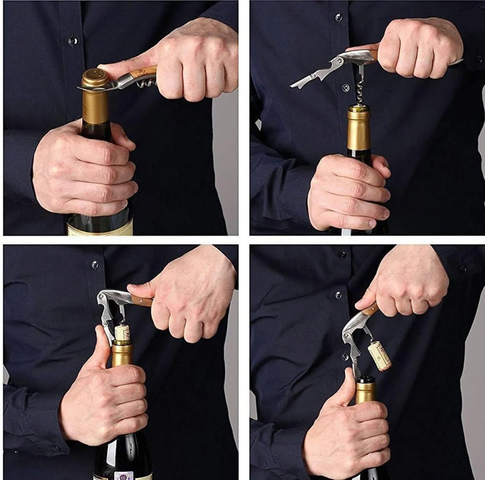 Personalized CORKSCREW Wine Bottle Opener Groomsmen Gift for Him Dad Men Bridesmaid Her Women Mom Wedding Birthday Boyfriend Custom Engraved