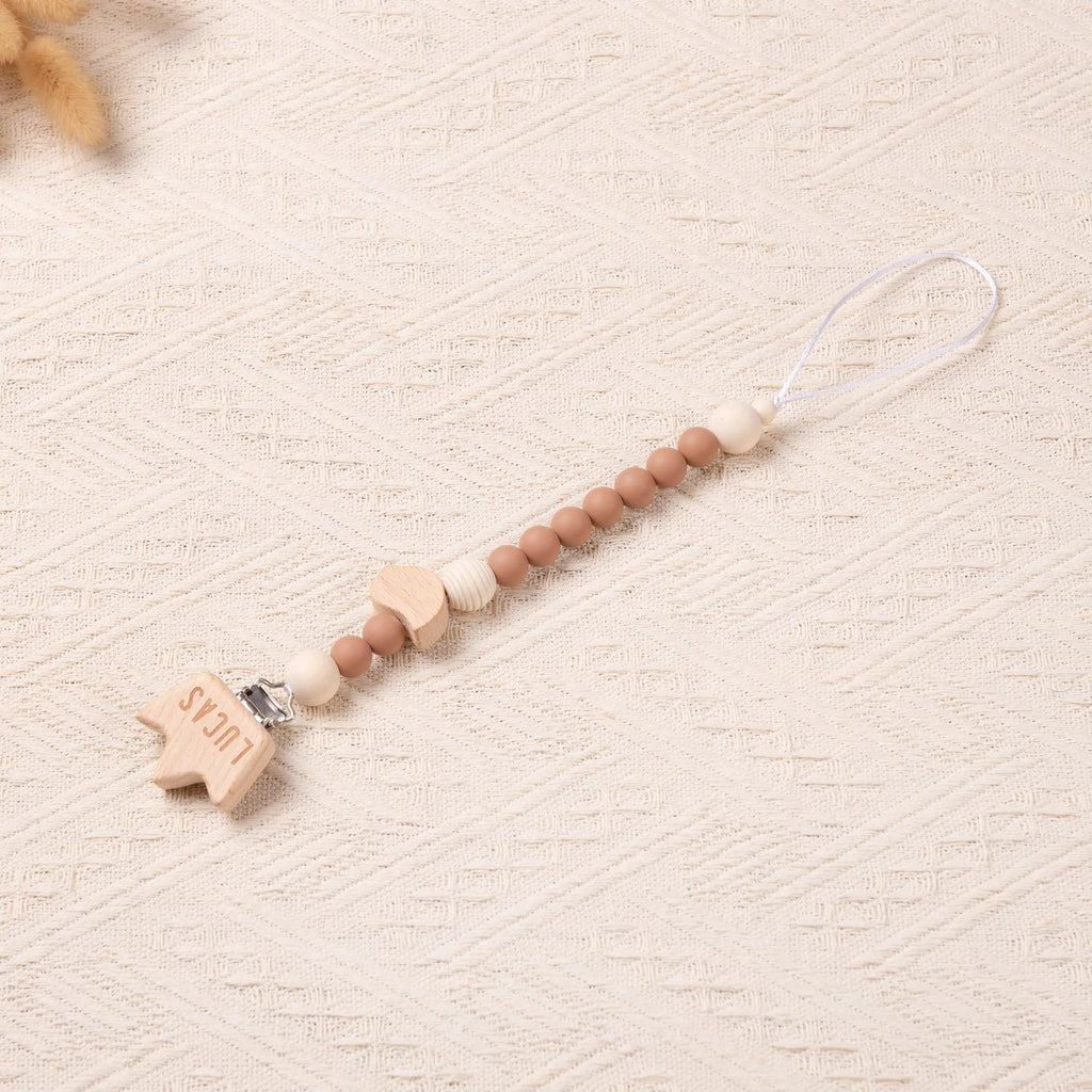 Personalized Pacifier Clip for Baby Boy and Girl, Custom Binky Clip, Engraved Soother Clip with Name, Baby Shower Gifts, Newborn Gifts