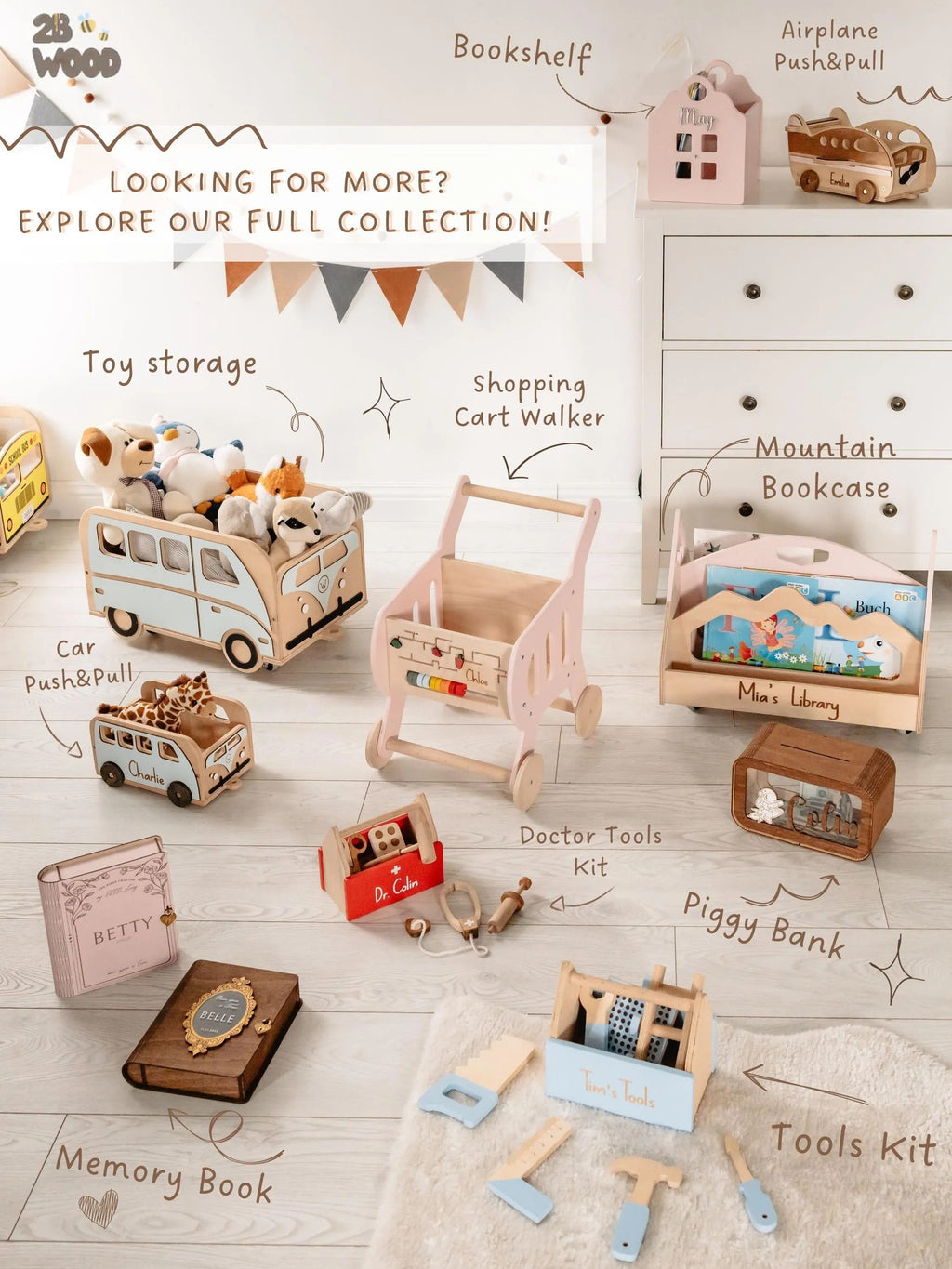 Personalized Piggy Bank for Girl, Kids Money Box with Name, Baby Girl Gift, Saving Cute Box, Wooden Piggy Bank For Child