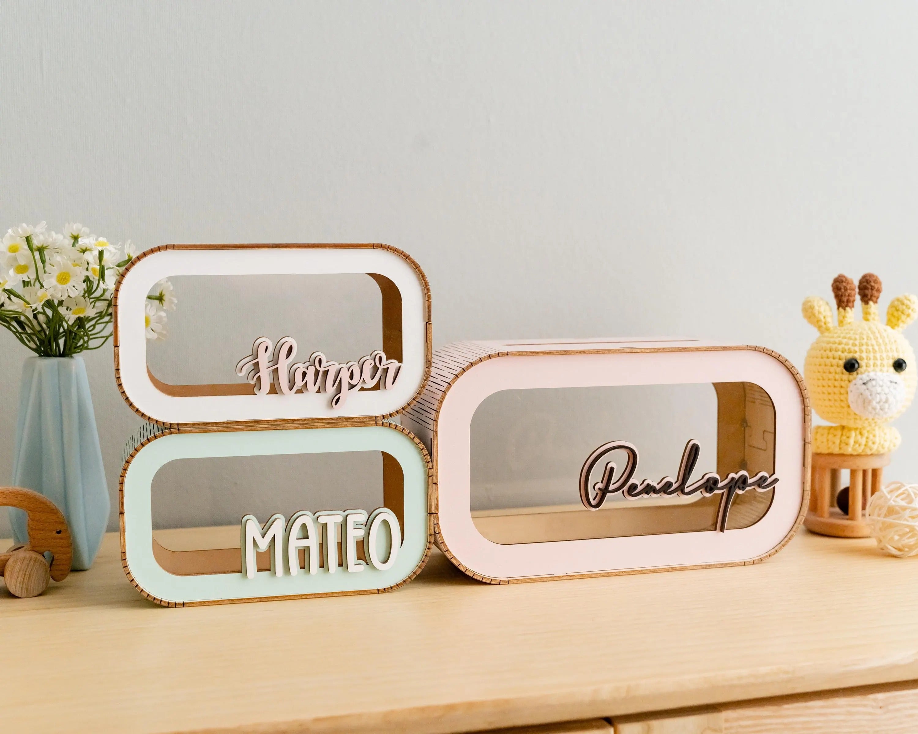 Wooden Piggy Banks, Baby Gifts, Kids Bank, 4 Year Old Boy Gift, Piggy Bank For Girl, Toddler Gifts, Money Banks, Toddler Gift