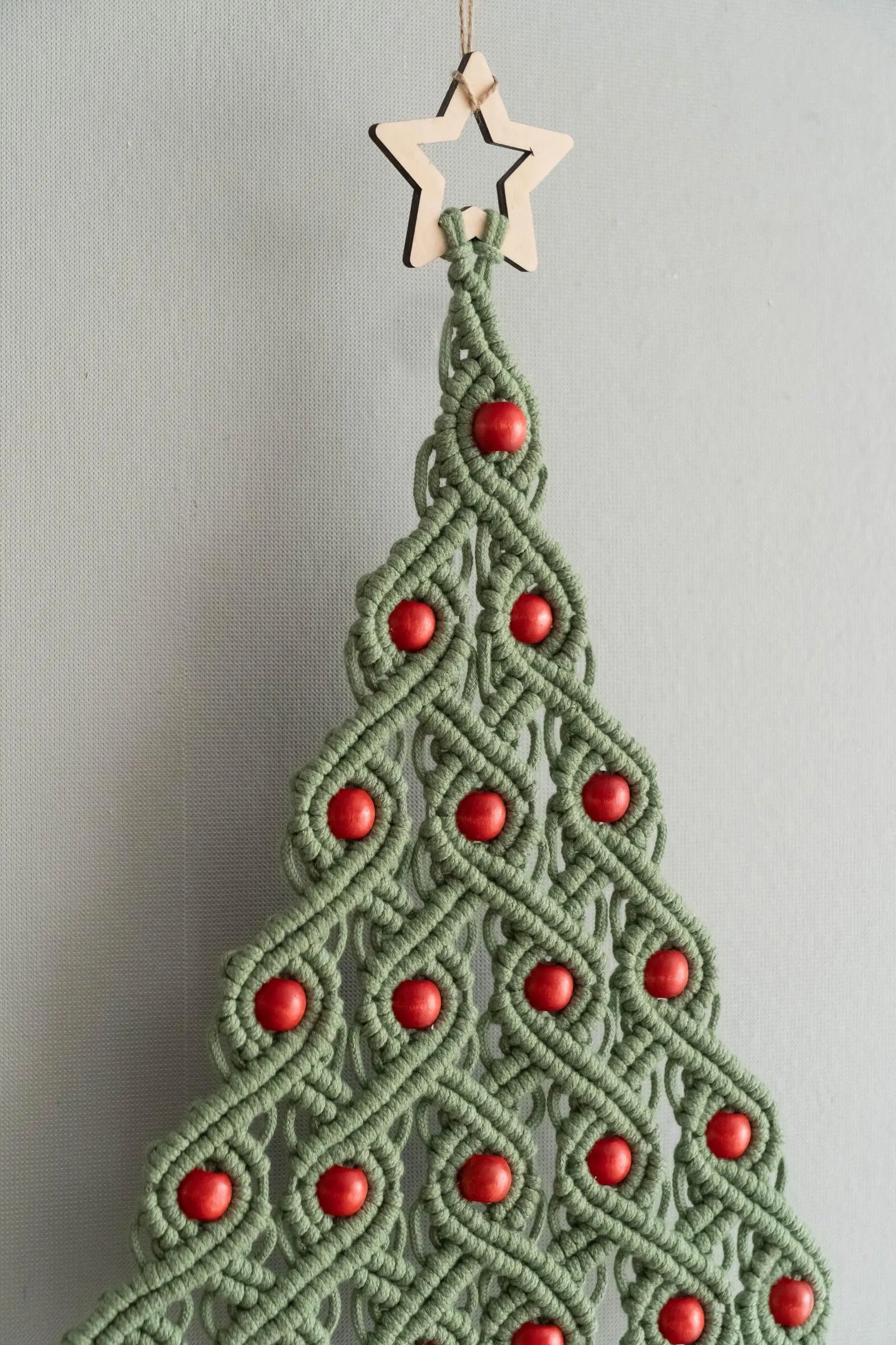 Macrame Xmas Tree, Minimal Seasonal Art, Boho Wall Hanging, Christmas Decoration, Tree Decor, Holiday Gift, Holiday Wall Hanging X52